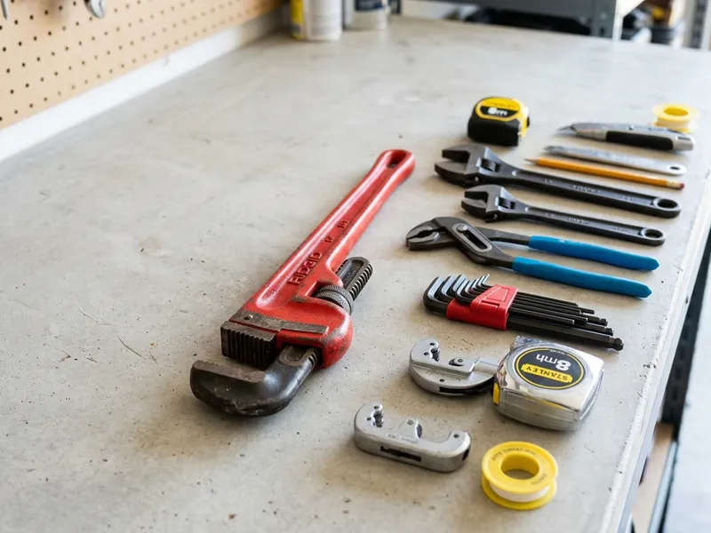 Professional plumbers in Tinsman, AR equipped with top-tier tools for residential and commercial plumbing services.